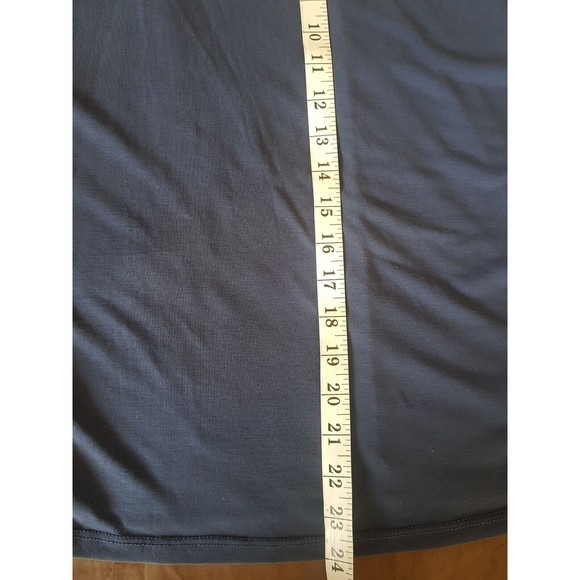 Ollie & Chloe By Jolie Womens Blouse Cold Shoulder Slit Blue Tunic Size Small - Picture 11 of 12